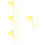40Pcs Lawn Marker Flags Yellow Polyester Triangular Flags for Garden 7