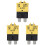 3Pcs Yellow 20 Amp Resettable Fuse for Low Voltage Circuit Breakers 3