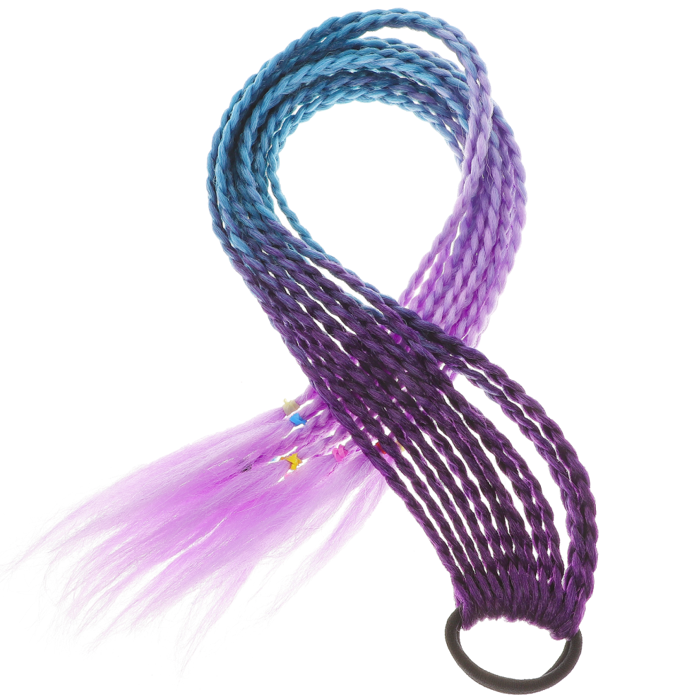 Artibetter Unisex 3Pcs Boys And Girls Braided Wigs Hair Extensions For Girls Synthetic Ponytail Extension Hair Rope For Braids And Accessories