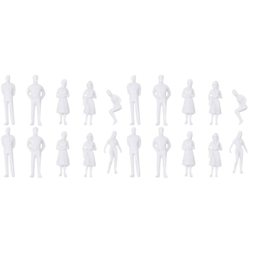 20Pièces Figurines Miniatures Blanches Pour Projet Décoratif 1
