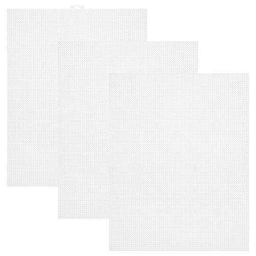 15Pcs White Plastic Mesh Sheets for Creative Crochet and Sewing DIY
