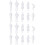 20Pièces Figurines Miniatures Blanches Pour Projet Décoratif 5