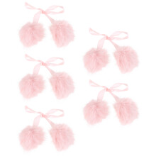20Stk Flauschige DIY Pompons Pink Polyester-Baumwolle Für Kleidung