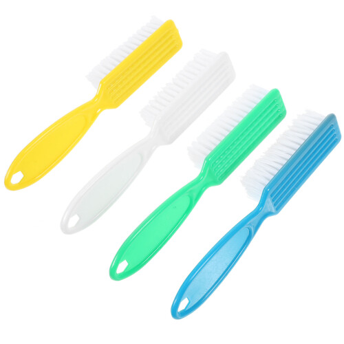 20 Pcs Long Handle Plastic Nail Brush For Scrubbing And Makeup 1