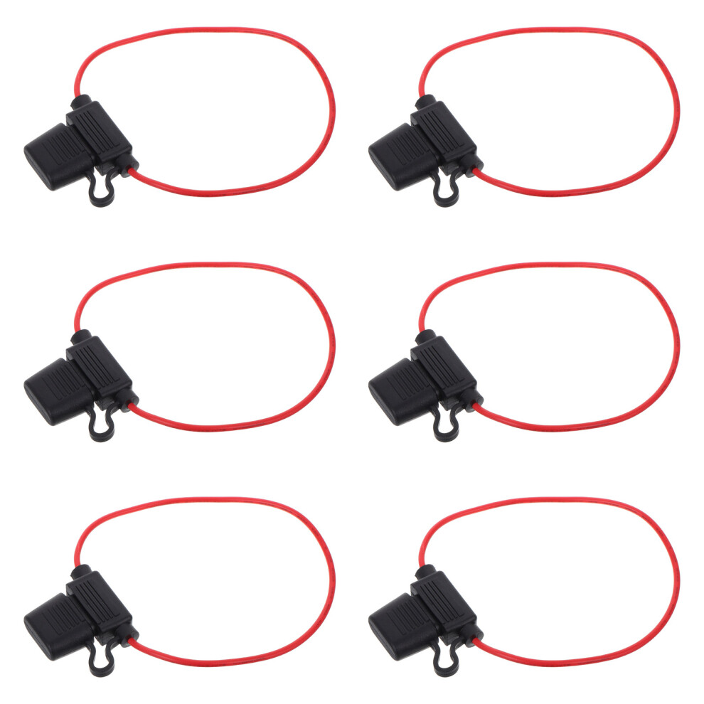 6Pcs Pvc Waterproof Inline Fuse Holder Kit For Car Automotive Circuits 3631237070817