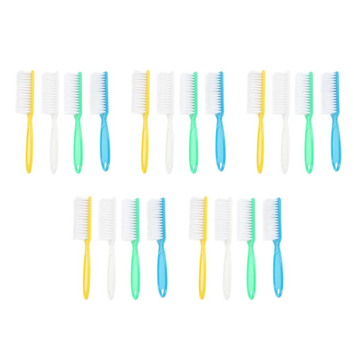 20 Pcs Long Handle Plastic Nail Brush For Scrubbing And Makeup 2