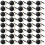 2000Pcs Black Plastic Thumbtacks for Crafting Office Poster Board Use 3