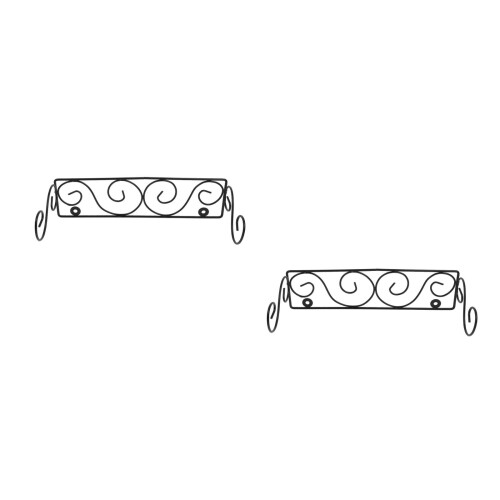 2 Pieces Wrought Iron Roll Stand Paper Holder 1
