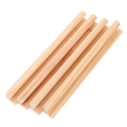12Pcs Khaki DIY Wooden Domino Bases Multi-Function Trays 2