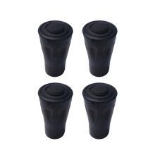8Pcs Black Rubber Hiking Pole Tips for Stability and Traction Outdoors