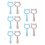 10Pcs Multi-Functional ABS Pet Grooming Comb Double-Sided Hair Remover 3