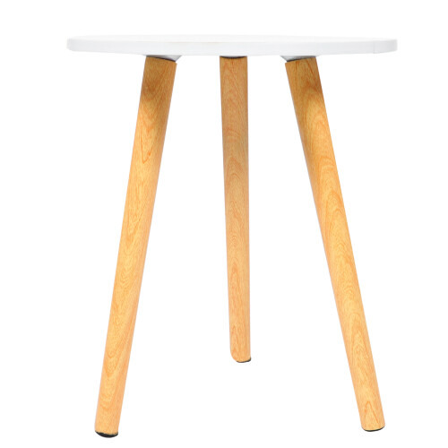 2Pcs Modern White Sofa Side Tables Compact Small Corner Tables