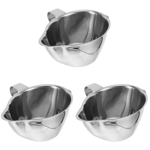 3 Count Grease Separator Jug Strainer Bowl Filter Stainless Steel 1