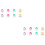 16 Pcs Coat Hangers Hook Towel Multicolor Dish Shape 6