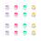 16 Pcs Coat Hangers Hook Towel Multicolor Dish Shape 5
