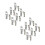 24Pcs Silver Iron Toggle Latch Hasps Spring Loaded Cabinet Lock Buckle 8