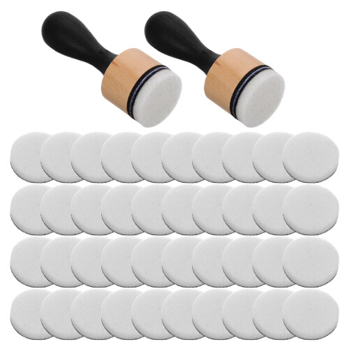 4Pcs Ink Blending Tool Set Wooden Handle Soft Sponge for Scrapbooking
