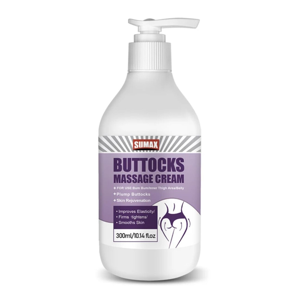 Cream/White Buttocks Enhancement With Collagen And Stem Cell, Hip Firming Lotion For Skin Tightening 10.14Oz