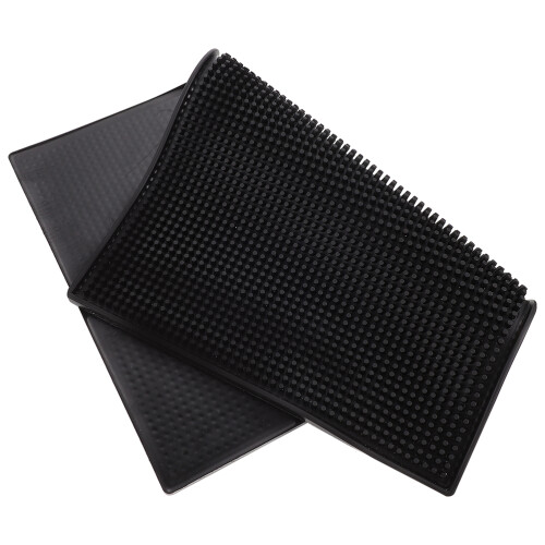2St PVC Zwarte Antislip Stevig Multifunctioneel Keukenbarpad 2