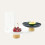 2Pcs Durable Round Storage Tray Bamboo ABS Makeup Organizer White 4