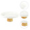 2Pcs Durable Round Storage Tray Bamboo ABS Makeup Organizer White 10