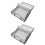 2Pcs Under Bed Storage Case with Handles Grey Multipurpose Clothes Bin 6