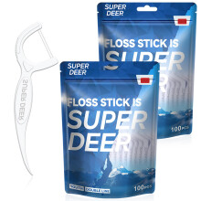 Double Line Floss Picks 200 Count – Twin Dental Flossers with Durable Fibers and Slim Handle