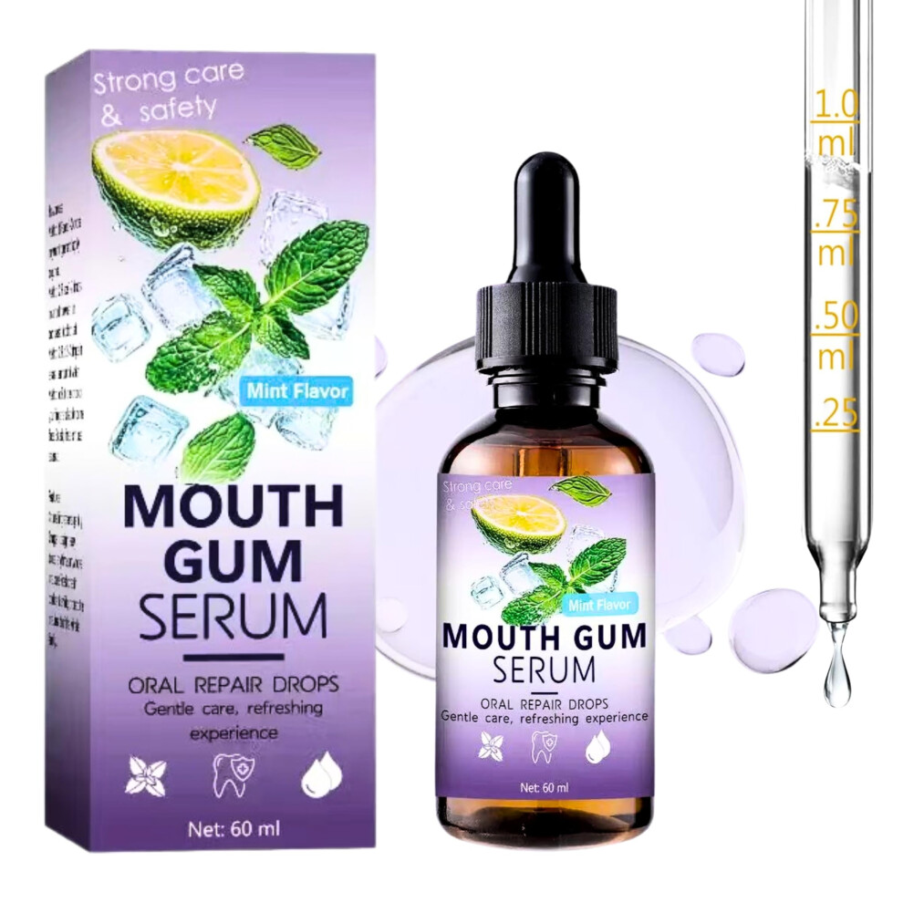 Gum Health Serum for Receding Gums Treatment, Instant Fresh Breath and Natural Botanical Care Drops