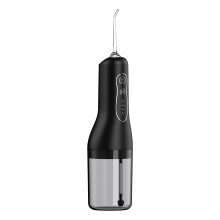 Cordless Water Flosser with Adjustable Pressure, 4 Modes, 260ml LeakProof Tank, IPX7, Black