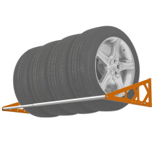 Heavy Duty Wall Mounted Tire Storage Rack Adjustable 31'56' Steel Garage Holder 400lbs Orange