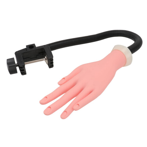Nail Practice Hand with Bendable Hinge and Stable Base for Manicure Training and Nail Art