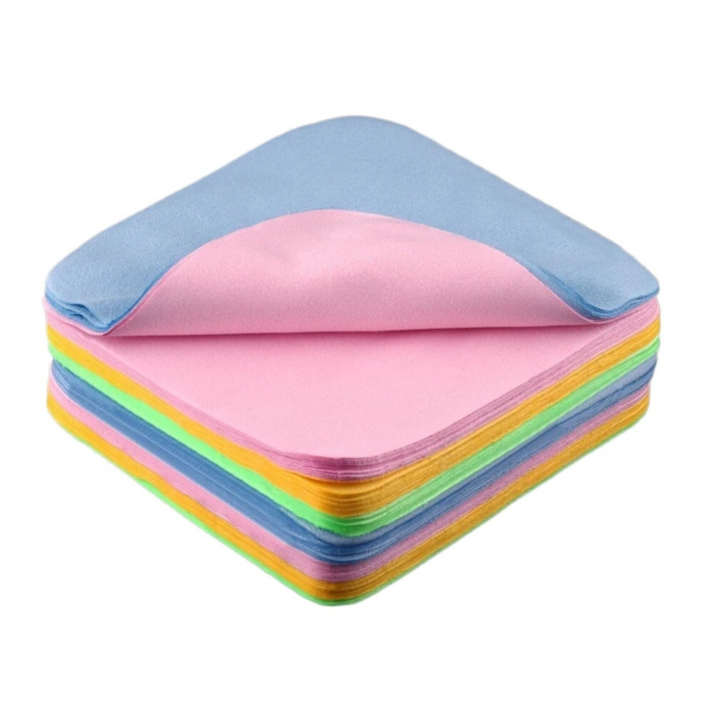 Microfiber Cleaning Cloth for Glasses and Screens, Scratch Washable Reusable, 10 Pack