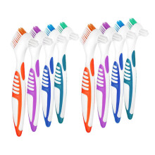 8pcs Double Sided Denture Brushes for Deep Cleaning DualSided Denture Care Travel Toothbrush Set Blue Green Purple Orange