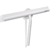 Silicone Shower Squeegee with Magnetic SelfAdhesive Holder for Streak Glass and Mirrors, White 33cm