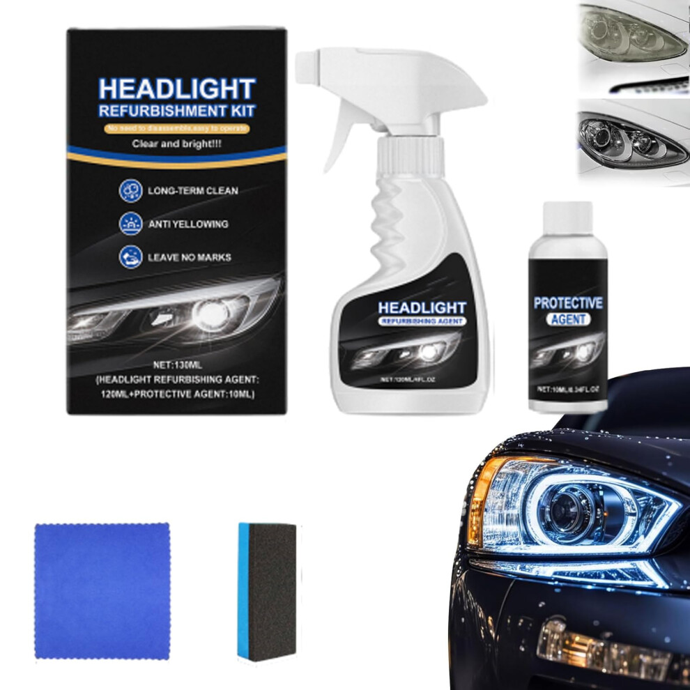 Headlight Restoration Kit For Cars Restore Optical Clarity With Gloss Finish Protection, 1 Pcs 9113335598140