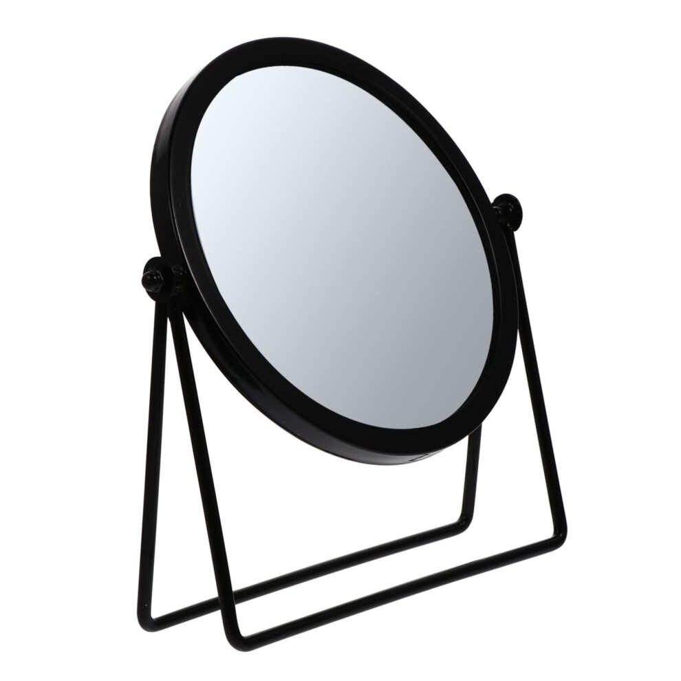 Vanity Mirror with 360 Rotation, Clear HD Reflection, Modern Metal Frame for Desktop Makeup