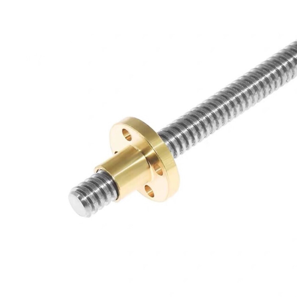 T8 Lead Screw 500Mm Tr8x2 Stainless Steel Rod With Brass Nut, 2Mm Pitch, Smooth Linear Motion 9070919787744