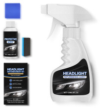 Headlight Restoration Kit with Hydrophobic Coating Restores Yellowed Car Lights and Original Shine (1pcs)