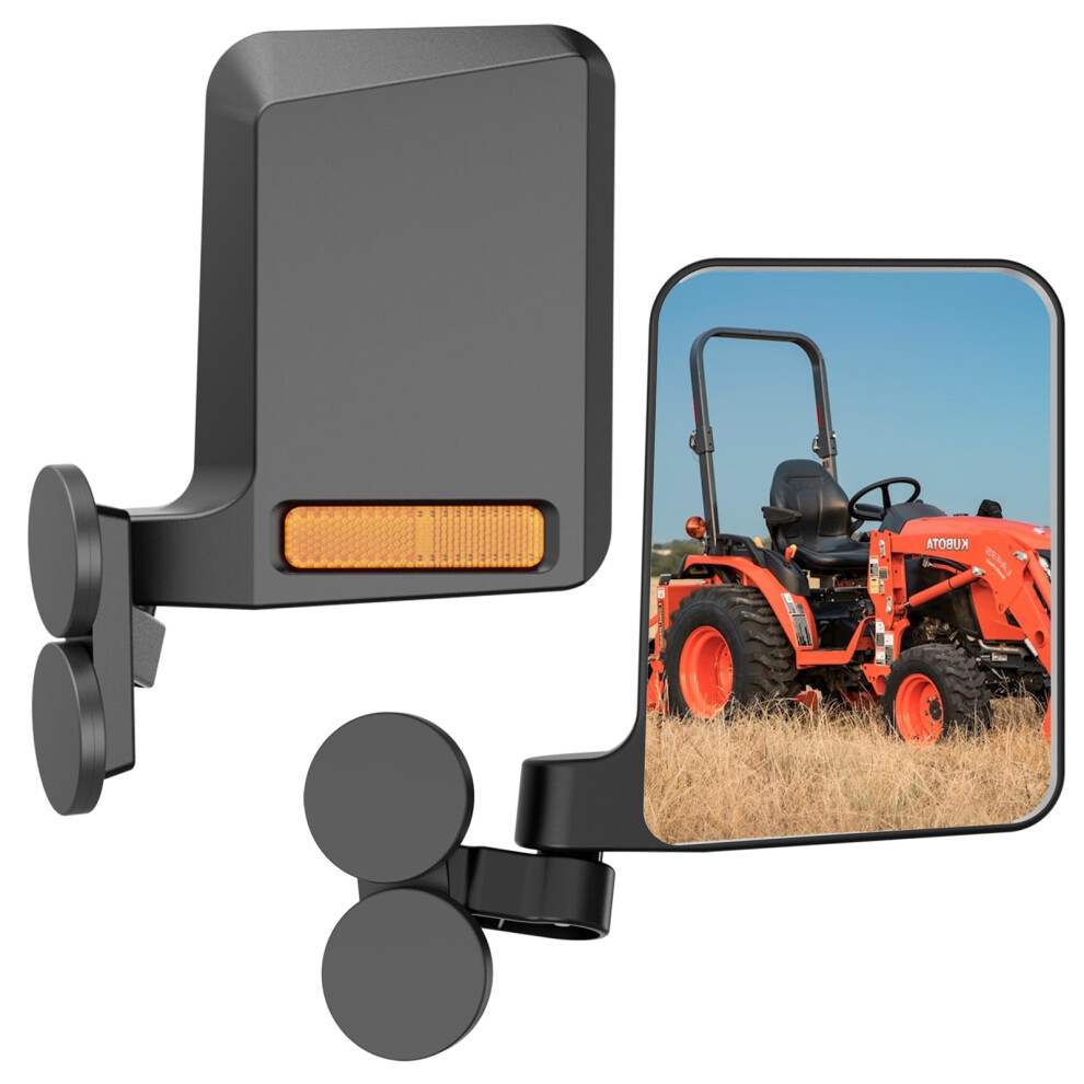 Magnetic Tractor Mirrors Adjustable Wide Rearview For John Deere Kubota Mahindra Lawn Mowers 9113335598294