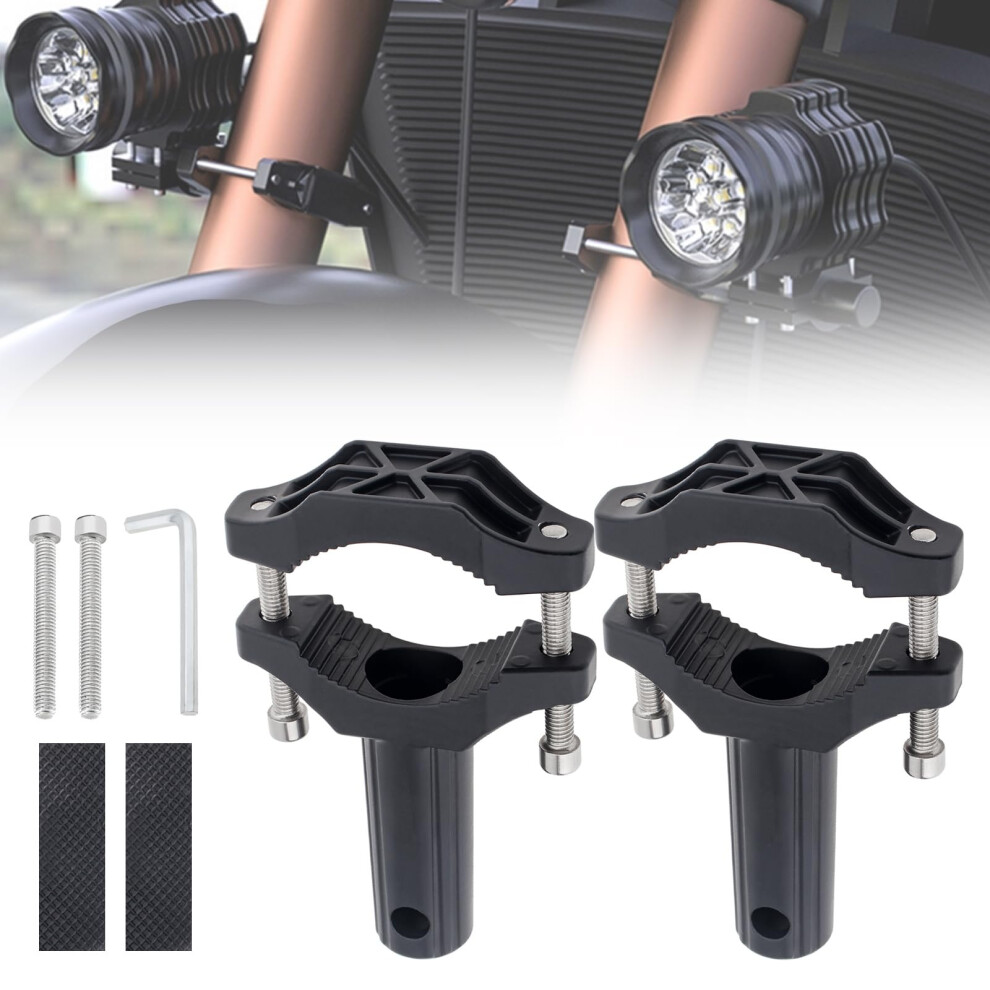 2Pcs Motorcycle Mount Bracket Adjustable Fork Tube Clamp For Head And Fog S Light 9113335598515