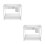 2Pcs Layered Under Sink Storage Shelf White Telescoping Kitchen Rack 6