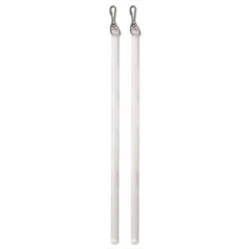 (Transparent color) 2 Pack Drapery Pull Wand Replacement Plastic Curtain Opening And Closing Stick With Hook Window Opener Curtain Pull Rod White