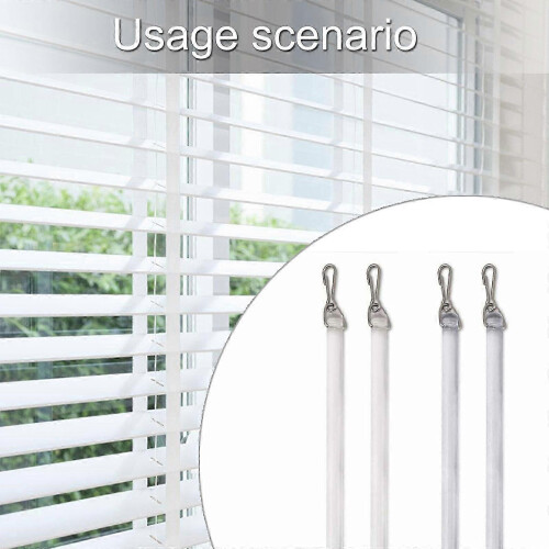 (Transparent color) 2 Pack Drapery Pull Wand Replacement Plastic Curtain Opening And Closing Stick With Hook Window Opener Curtain Pull Rod White 1