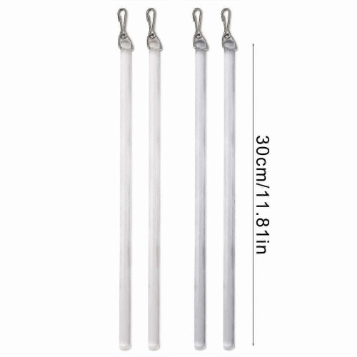 (Transparent color) 2 Pack Drapery Pull Wand Replacement Plastic Curtain Opening And Closing Stick With Hook Window Opener Curtain Pull Rod White 2
