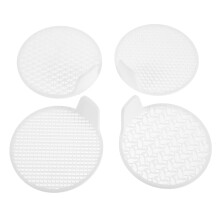 12Pcs White Bath Tub Hair Catcher Drain Protector Mesh Strainer