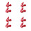 8Pièces Dispositif Levage Couvercle Silicone Rouge Usage 9