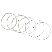 6Pièces Cordes Remplacement Folk Guitare Alliage Cuivre Argenté Solide