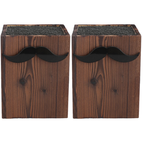 2Pièces Support Ciseaux Salon De Bois Café Capacité 1