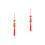 2Pièces Pendentif Bois Rouge Artisanat Raffiné 4