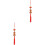2Pièces Pendentif Bois Rouge Artisanat Raffiné 3